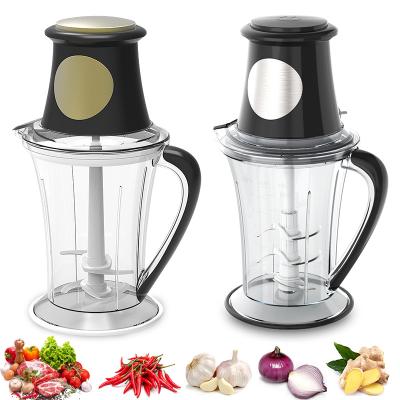 China Hotel Kitchen Mini Food Processor Meat Grinder Tool With Plastic Jar 1.5L Cleaver for sale