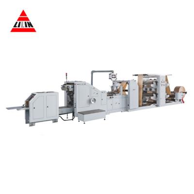 China LSB200+LST4700R Hotels Roll Feeding Square Printing Flexi Bottom Paper Bag Making Machine for sale