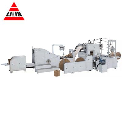 China food & Beverage Factory LSB-330 L-R Fully Automatic Roll Fed Handle Paper Bag Making Machine With Twisted Handle Price for sale