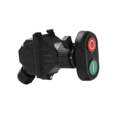 China IECEx and ATEX Zone 1 Certified Plastic Explosion Proof Double Push Button Switch for sale