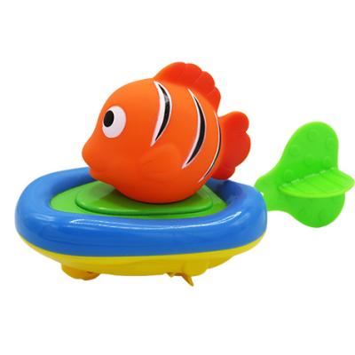 China Bath Toy Pull and Go Bath Toy Animal Shower Bathroom Pull String Speedboat Surfers Water Racing Reef Fish Toys Infant Baby Bathtub Child Toys for sale