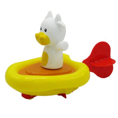 China Toy Child Pull String Bath Surfers Toys Kids Toy Animal Infant Baby Bathtub Bathroom Time Shower Pull String Speedboat Bath Toy for sale