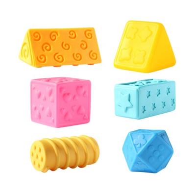 China Educational Toy Geometric Stacking Blocks Toy Emboss Baby Stacking Toys for sale