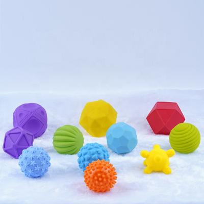 China Sensory Exploration & Engagement Bulk 6 Squeeze Early Education Sensory Hand Grasp Toys Multi Textured Ball Set Soft Colorful Baby Toy Grasp Tactile Sensory Ball for sale