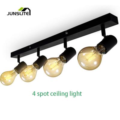 China 4*E27 Industrial Spot Bar Light Metal Vintage Ceiling Lights for sale