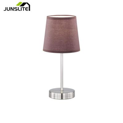 China Modern small fabric table lamp cheap table lamp beside table lamp with fabric shade for sale