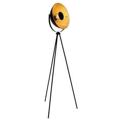 China Funky Industrial Vintage Floor Lamp Modern Steel Living Room Lamp In Black And Gold Lamp With Step Switch E27 Socket for sale