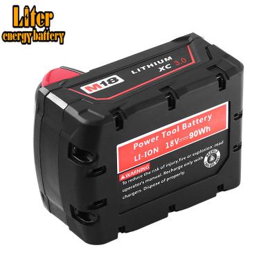 China Machine Tools Replacement For Milwaukee M18 18V 5.5Ah Li-ion C18B Li18 M18B XC Rechargeable Machine Tool Battery For Milwaukee 18V Drill Battery for sale