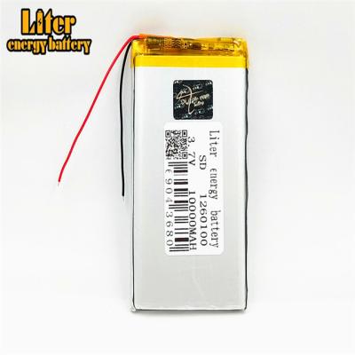 China Rechargeable Toys High Capacity 1260100 3.7V 10000mAh Lipo Battery for sale