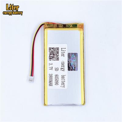 China Toys plug in flat lithium battery 2.0-3P 3.7V 3800mah 605090 high density lipo lithium polymer battery Li ion battery for sale