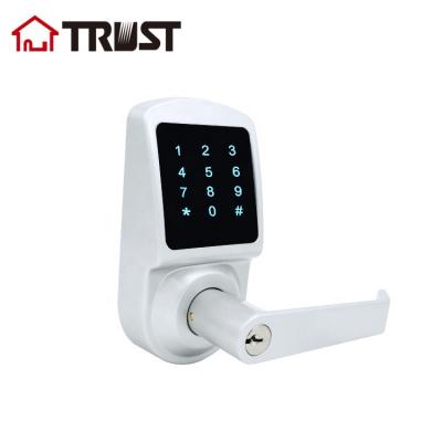 China Hot Selling TRUST 9203-SN Apartment Password Keypad Smart Door Lock With Handle for sale