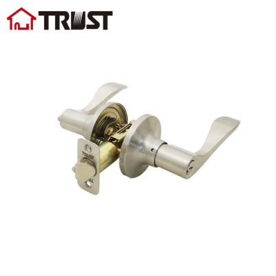 China 1-Entrance TRUST 6461-SN Satin Nickel ANSI Grade 3 Tubular Entry Lock Lever Lock For Wood Door for sale