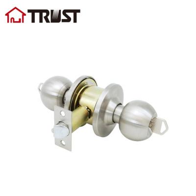 China AND TRUST 3378(A)-SS Cylindrical Communication 70mm Latch r Button Lock PS ANSI Grade 3 Door Lock for sale