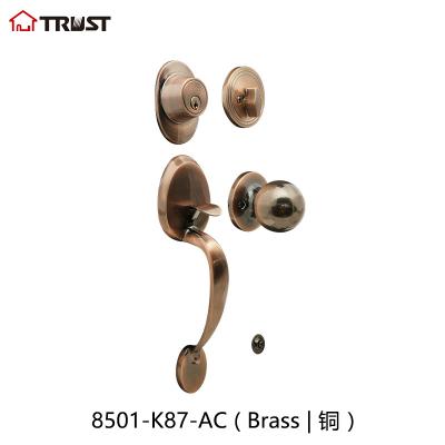 China TRUST 8501-K87-AC ANSI Standard Single or Double Cylinder TRUST 3 Single or Double Cylinder Deadbolt Handle Handle for sale