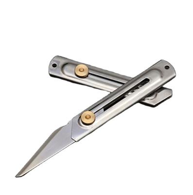 China Durable Break-Resistant Knife AL-UK02 Copper Alloy Push Lock Service Safety for sale