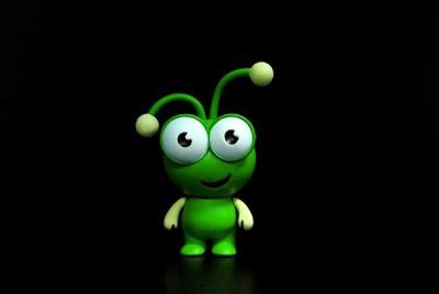 China Cricket Insect Plastic Toy Figures Movable Arm With Two Big Eyes 6.5*7*2.4cm for sale