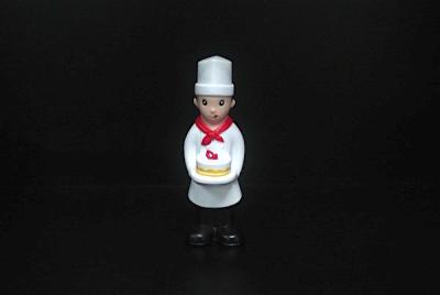 China 5 Inch Cake Baker Mini Vinyl Figures , Vinyl Collectible Toys White Color for sale