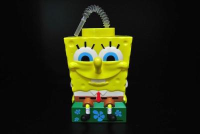 China 22CM Height Customized Spongebob Water Bottle For Children AS Material for sale