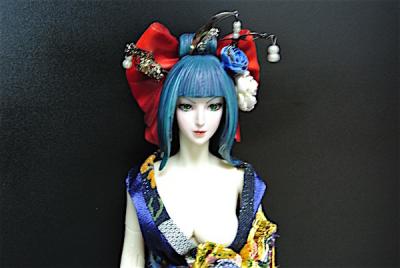 China Ancient Style Japanese Anime Figures Real Clothes For Collection 35*6*4cm for sale