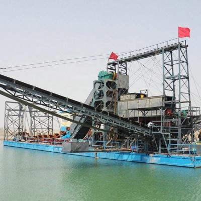 China Construction material stores gold mining equipment river sand suction dredge/hydraulic chain dredger for sale for sale