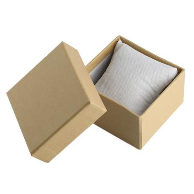 China Luxury Rectangular Rectangular Watch Box Wooden Watch Box Watch Gift Box With Pillow OEM Retail Paper Watch Box for sale