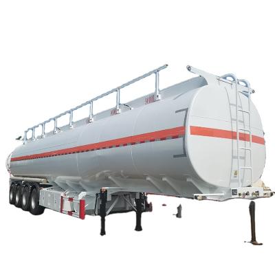 China Truck Trailer 4 Axles 54000 Liters Stainless Steel Liquid Liquid Food Transporting Stainless Steel Semi Trailer for sale