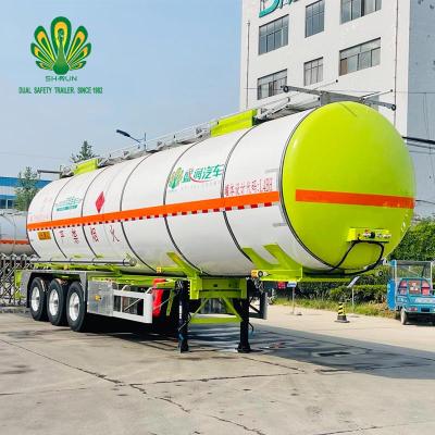 China Liquid Transport Truck Trailer 316 Stainless Steel Tanker Uses Three-axis Air Suspension for sale