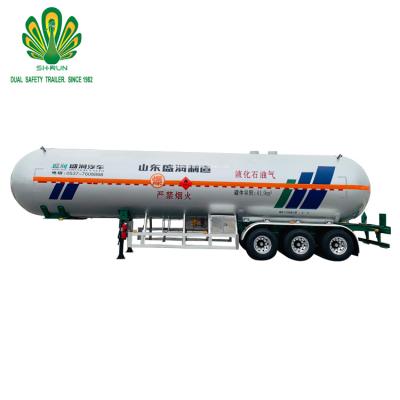 China Truck Trailer ASME Standard 3 Axle Propane Propylene Isobutane Butadiene Liquid Ammonia GAS LPG Transport Pressure Vessel Semi Tanker Trailer for sale