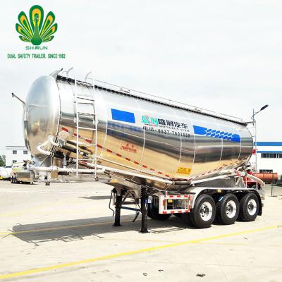 China High Quality Aluminum Alloy Powder Tank Transport Trailer Truck Semi Trailer for sale