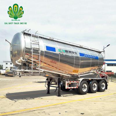 China Factory Price 3 Axles 28 CBM Powder Bulk Cement Tank Trailer Dry Cement Bulker Truck Trailer 3 Axles For Sale for sale