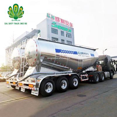 China Cement Trailer Truck Truck Bulk Cement Trailer Bulk Tanker Trailer Blower Concrete Tanker Semi Trailer for sale