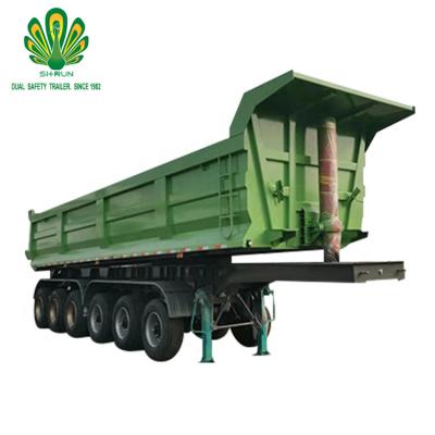 China High quality u type trailer china 3 axle side tipper truck trailer tipping truck dump truck trailer for africa for sale