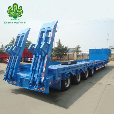 China Low Bed Truck Trailer Heavy Cargo Trailer Truck Loaders Semi Trailer for sale