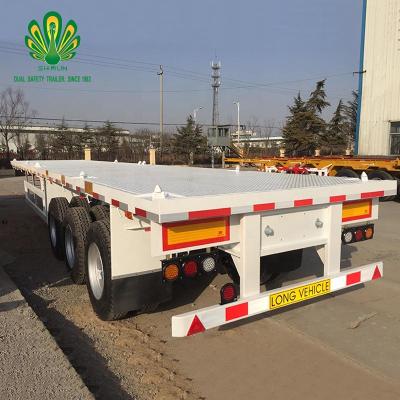 China Cargo transport 3 axle truck trailer flatbed semi trailer for sale for sale