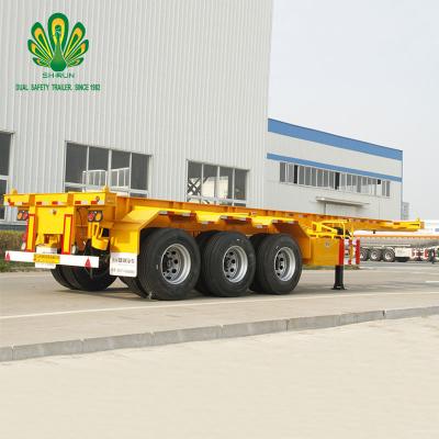 China 40ft skeleton trailer truck trailer with container swivel lock for container transportation for sale