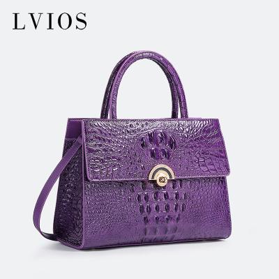 China Private Label Noble Fashionable Crocodile Qi PU Leather Ladies Handbags Bulk Wholesale Women's Tote Bgas Fashion Luxury Custom Ladies Handbags for sale