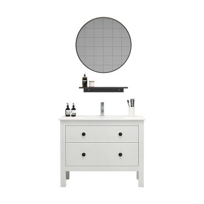 China Environmental Modern Narrow Black 4 Legs Bathroom Vanity for sale