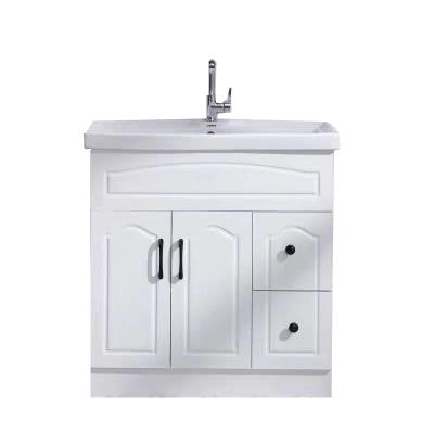 China Water Make Furniture Commercial Luxury 2021 Size PVC Small Bathroom Vanity With Sink Heavy Duty PVC Bathroom Vanity Antique Bathroom Furniture for sale