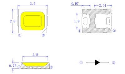 Китай Зеленый обломок Smd Rgb 3 привел прокладку 2835 54v для растет светлым продается