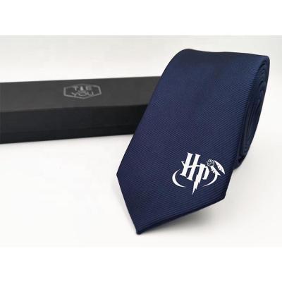 China Cheap School Logo Neck Tie Neck Polyester Good Quality Fashion Custom Ties for sale