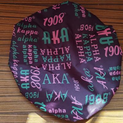 China High Quality Custom Satin Zeta Phi Beta Sublimation Printing Image Twill Beanie for sale