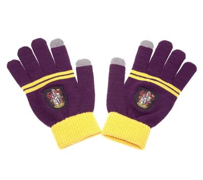 China Custom Men Women Daily Life Acrylic Winter Gloves Warm Harry Potter Knitting Thick Mittens for sale