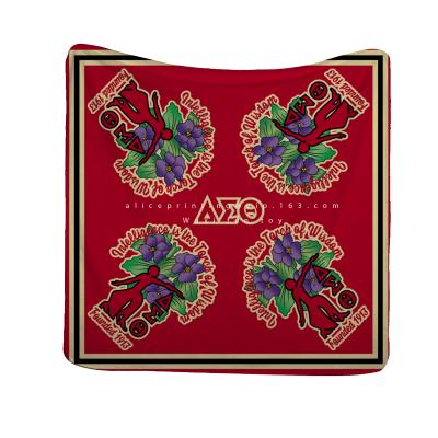 China DST Sorority Delta Sigma Thet HOT high quality custom sublimation printing red and white cover for sale