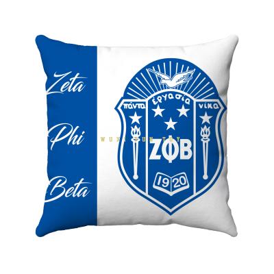 China High Quality Anti-Pull Custom 16*16 Inches Double Side Printing Zeta Phi Beta Sorority Pillow Case Cover, No Insert for sale