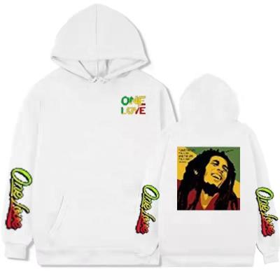 China Wholesale Hot Oversized 100% High Quality Polyester Bob Marley Anti-Wrinkle Logo Printing Men Hoodies Custom Made for sale