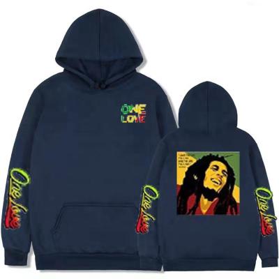 China Anti-Wrinkle Bob Marley Warm Oversized 100% Polyester Men Logo Printing Custom Hoodies for sale