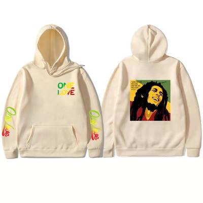 China High Quality Polyester Bob Marley Warm Oversized 100% Anti-Wrinkle Logo Printing Mens Hoodies Custom Made for sale