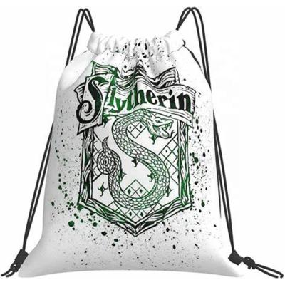 China Factory Supply Waterproof Custom Polyester Printing Harry Potter Drawstring Bag for sale