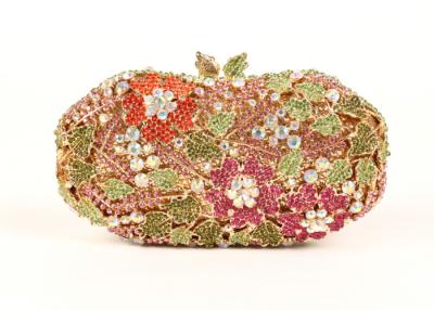 Chine Modèle floral rond multi de luxe de sac d'embrayage de pierre de couleur de femmes pour la partie nuptiale à vendre