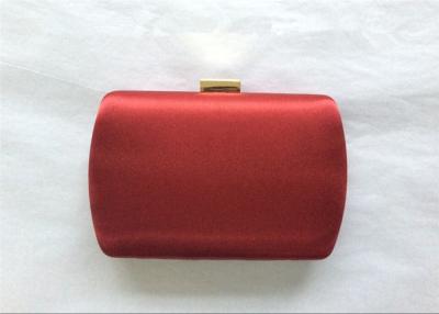 China Elegant Hard Box Satin Clutch Bag Black Velvet Lining For Prom And Wedding for sale